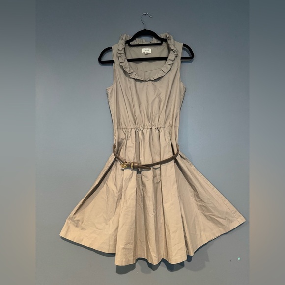 The Limited Tan Ruffle Mini Dress - Picture 1 of 9